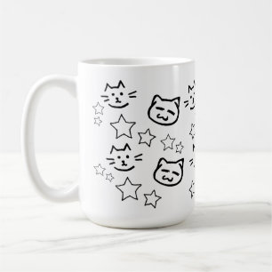 Taza De Café Cara de Gato Negro