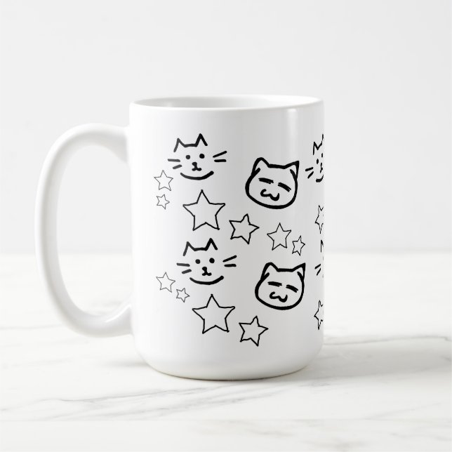 Taza De Café Cara de Gato Negro (Izquierda)