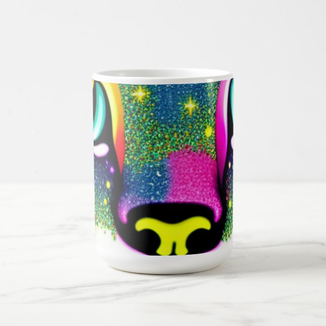 Taza De Café Cara de Gato Primer Plano Pop Art   (Centro)