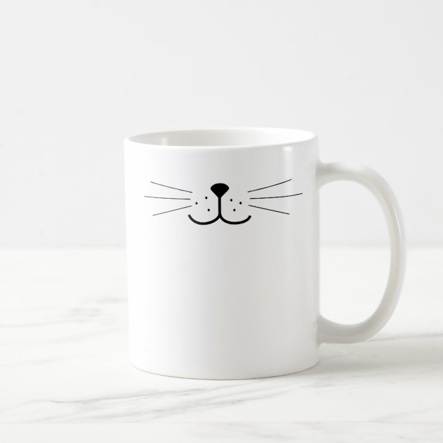 Taza De Café Cara de gato suave (Derecha)