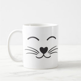 Taza De Café Cara de gato suave con Wiskers