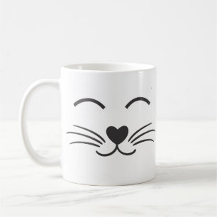Taza De Café Cara de gato suave con Wiskers
