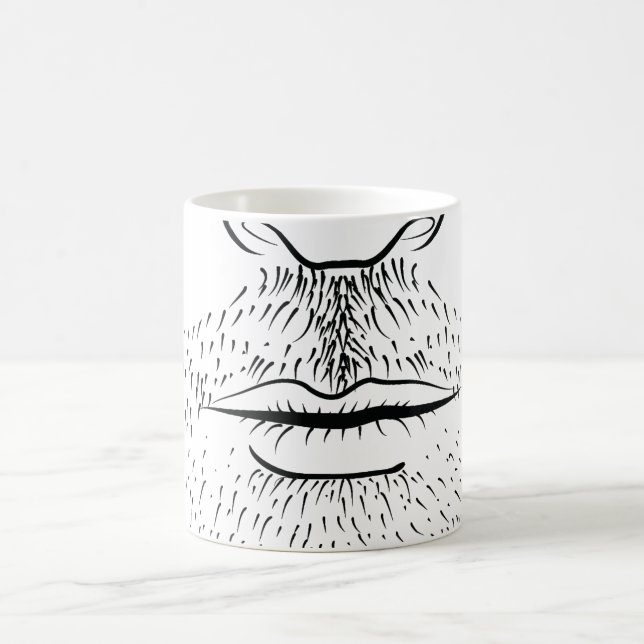 Taza De Café Cara de la barba de los hombres (Centro)