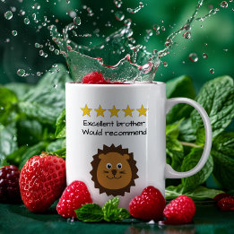 Taza De Café Cara de león de texto del hermano personalizado