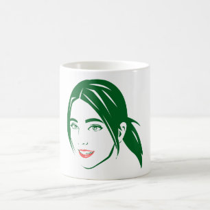 Taza De Café cara de mujer hermosa Coffee Mug