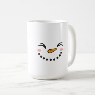 Taza De Café Cara de muñeco de nieve