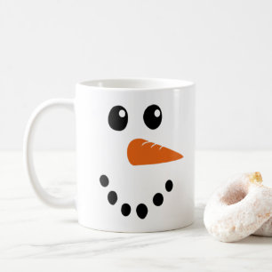 Taza De Café Cara de muñeco de nieve