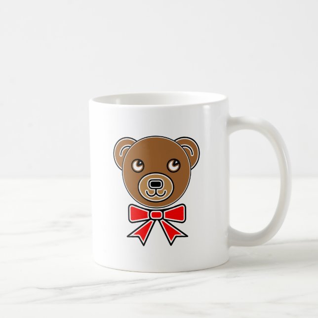 Taza De Café Cara de oso divertida (Derecha)