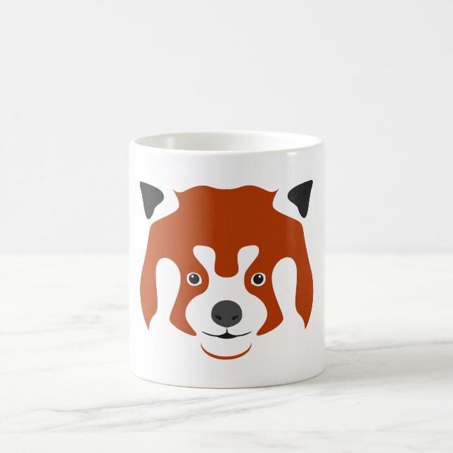 TAZA DE CAFÉ CARA DE PANDA ROJO (Centro)