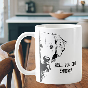 Taza De Café Cara de Perro Divertida & Snacks Mamá Perro Humor
