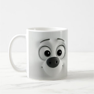 Taza De Café Cara de perro sarcástica 3D