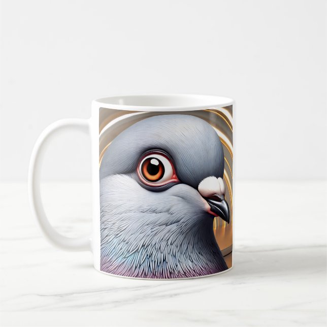 Taza De Café Cara de pichón divertida (Izquierda)