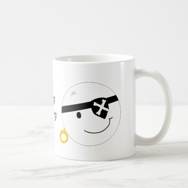 Taza De Café Cara de Pirata Ahoy Matey (Derecha)