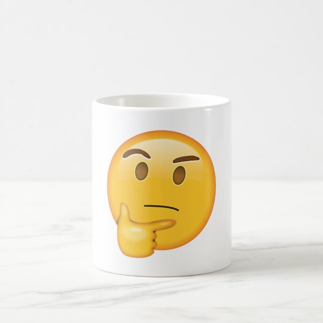 Taza De Café Cara de reflexión - Emoji (Centro)