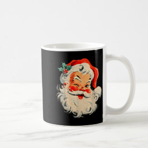 Taza De Café Cara de Santa Claus genial Navidad vintage retro