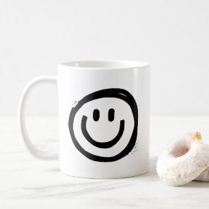 Taza De Café Cara de sonrisa negra suave
