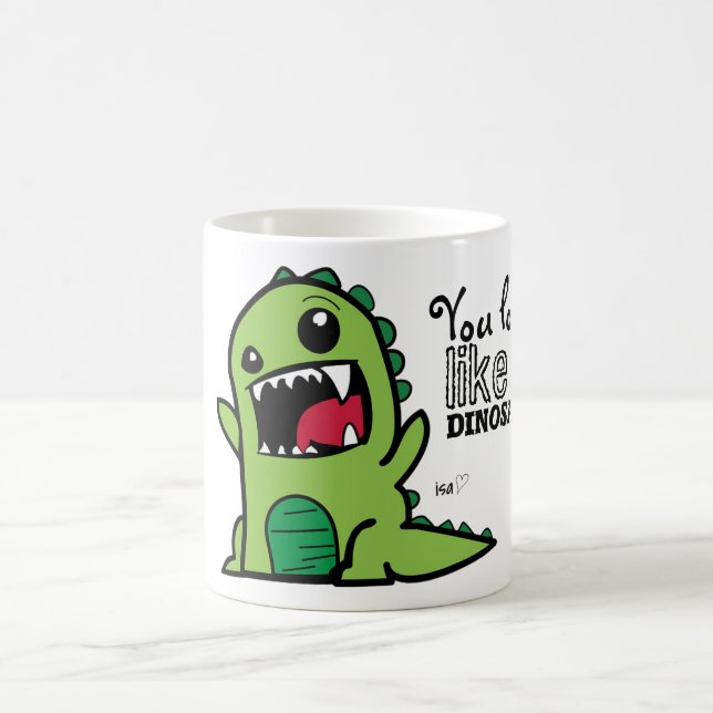 Taza De Café Cara del dinosaurio (Centro)