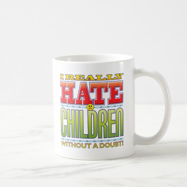 Taza De Café Cara del odio de los niños (Derecha)