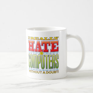 Taza De Café Cara del odio de los ordenadores