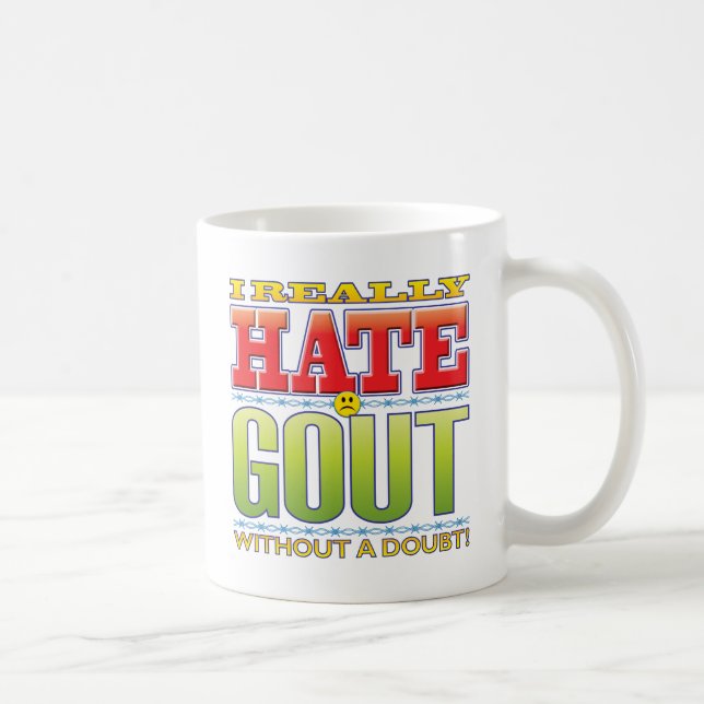 Taza De Café Cara del odio del Gout (Derecha)