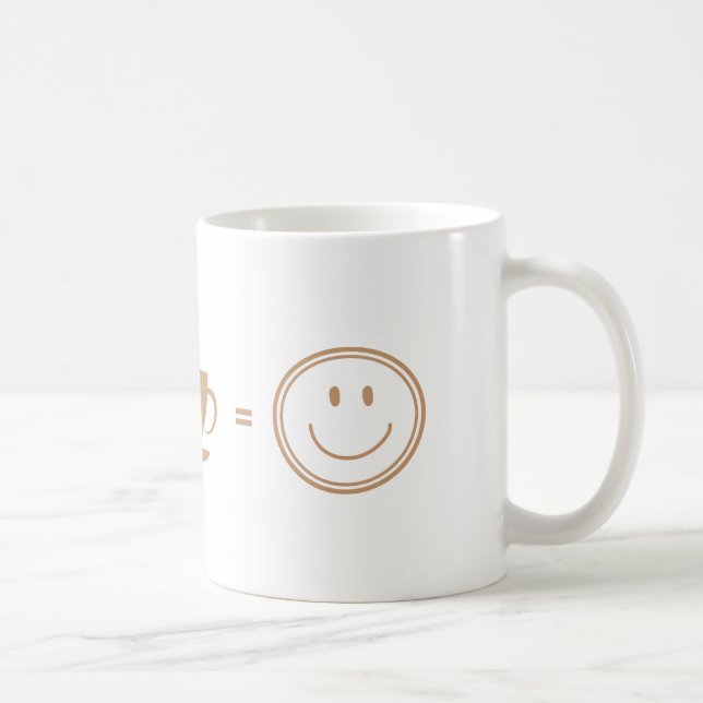 Taza De Café Cara desoladora + café = cara feliz (Derecha)