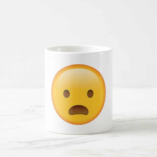 Taza De Café Cara desoladora con boca abierta - Emoji (Centro)