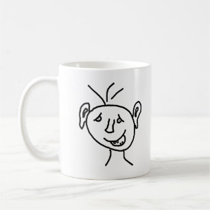 Taza De Café Cara divertida de dibujo