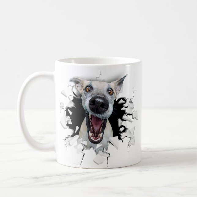 Taza De Café Cara divertida de perro (Izquierda)
