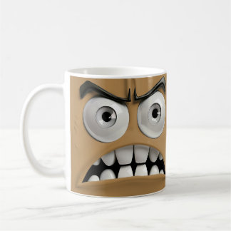Taza De Café Cara divertida y furiosa
