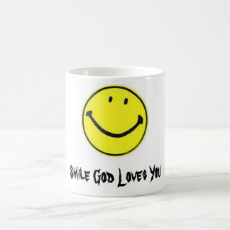 Taza De Café cara feliz, amores de dios de la sonrisa usted