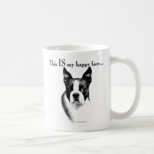 Taza De Café Cara feliz de Boston Terrier
