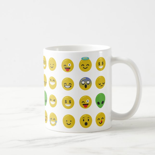 Taza De Café cara feliz de la emoji (Derecha)