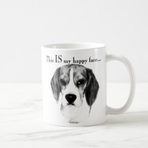 Taza De Café Cara feliz del beagle
