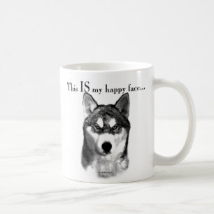 Taza De Café Cara feliz del husky siberiano