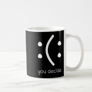 Taza De Café Cara feliz o triste tú decides Sonrisa divertida c