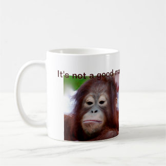Taza De Café Cara gruñona del animal del orangután