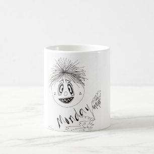Taza De Café Cara gruñona -Lunes Mug