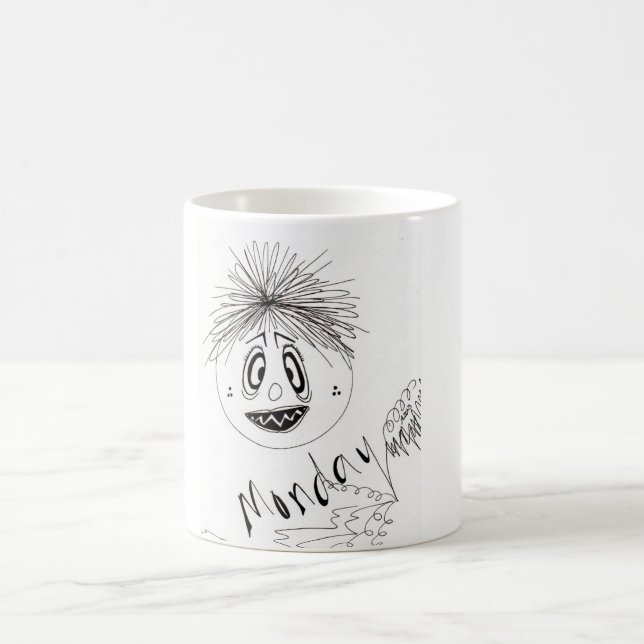 Taza De Café Cara gruñona -Lunes Mug (Centro)