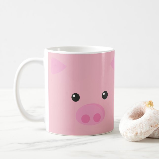 Taza De Café Cara guarra rosada (Con donut)