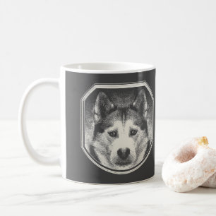 TAZA DE CAFÉ CARA HUSKY SIBERIANA