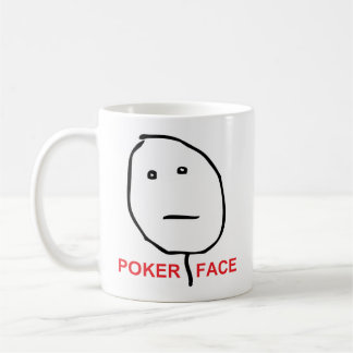 Taza De Café Cara Meme de la rabia de la cara de póker