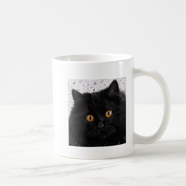 Taza De Café Cara Persa Negra (Derecha)