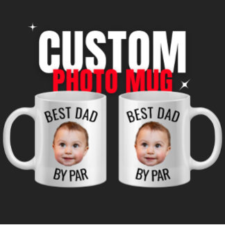 Taza De Café Cara Personalizada Mejor Papá Por Par Papá Persona