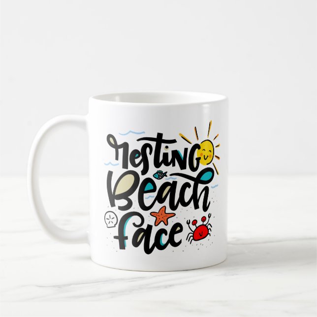 Taza De Café Cara playa de arena (Izquierda)