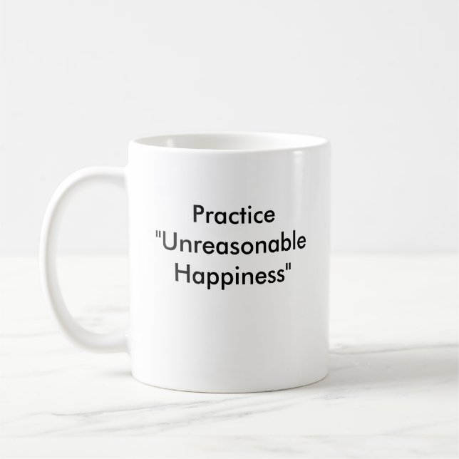 Taza De Café cara, práctica "felicidad irrazonable " (Izquierda)