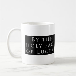 Taza De Café ¡Cara santa de Lucca! Negro llano