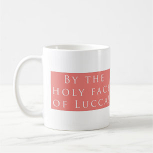 Taza De Café ¡Cara santa de Lucca! Rosa llano