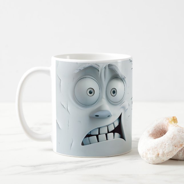Taza De Café Cara Sarcástica (Con donut)