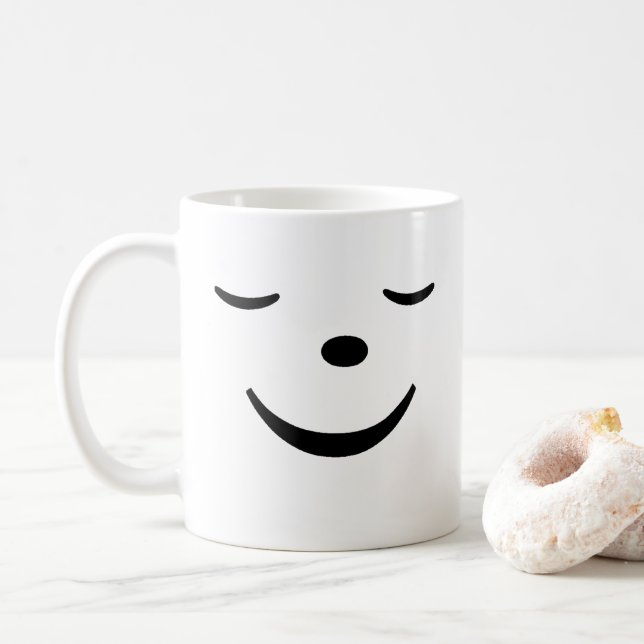 Taza De Café Cara sonriente (Con donut)