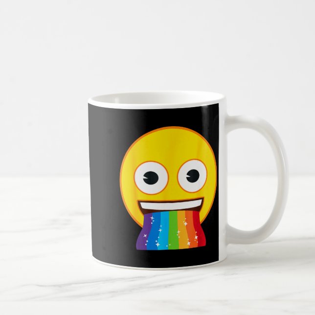 Taza De Café Cara sonriente amarilla oficial con boca de arcoír (Derecha)